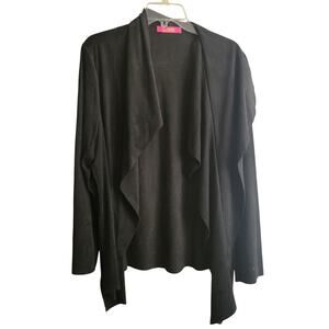 Catherine Malandrino‎ Women’s 2X Faux Leather Open Front Jacket French Designer